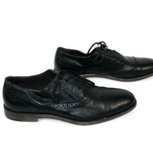 Aston Grey | Crocket Men's Black Leather Wingtip Oxford Dress Shoes size…